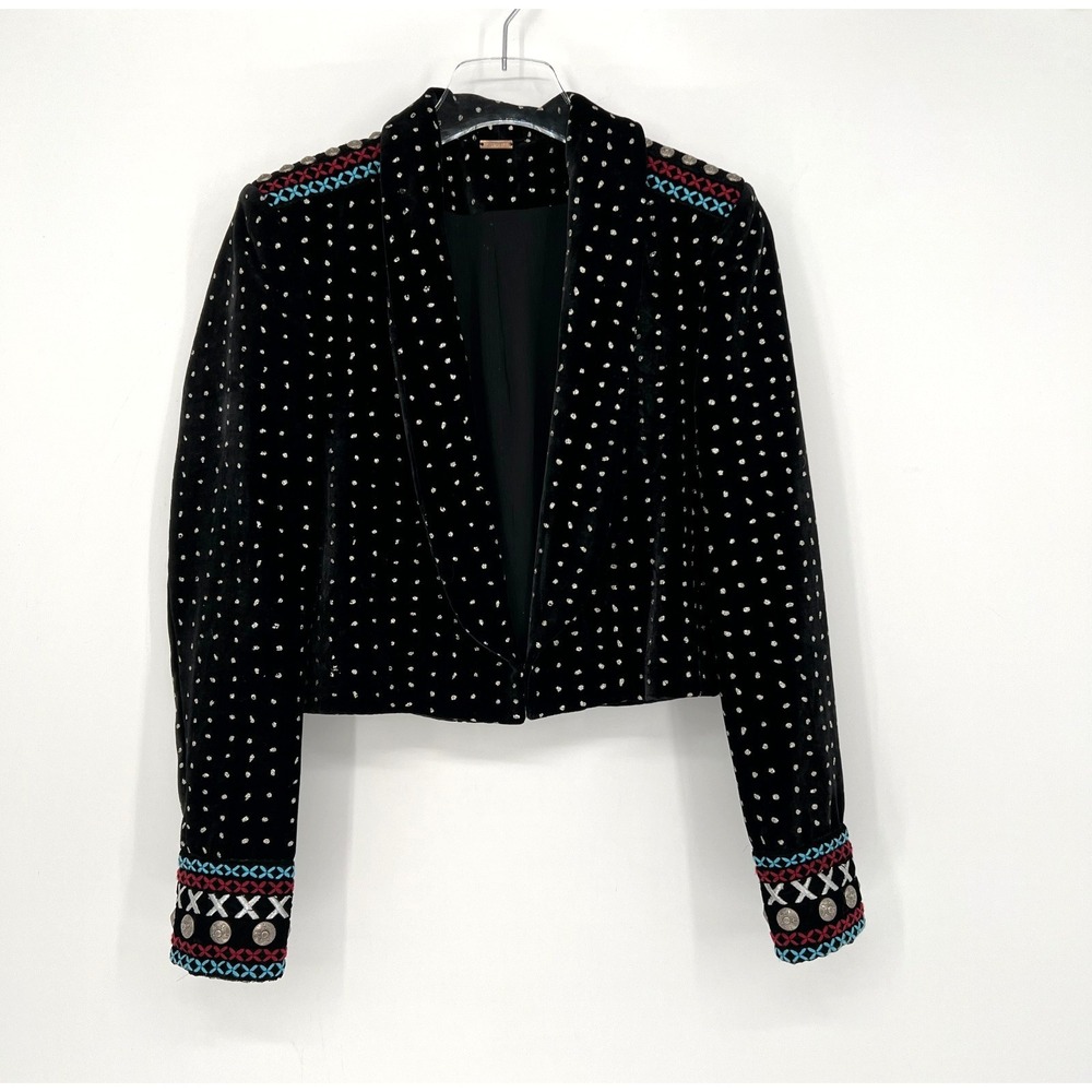 Dodo Bar Or Jacket Womens IT 44 US 8 Western Sparkle Blazer Embellished Boho